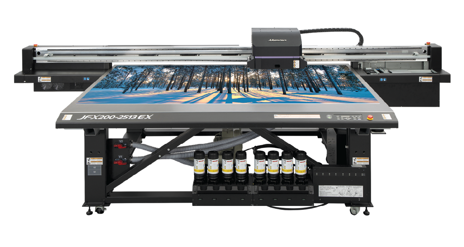 Mimaki JFX200-2513EX 8' x 4' flatbed UV printer