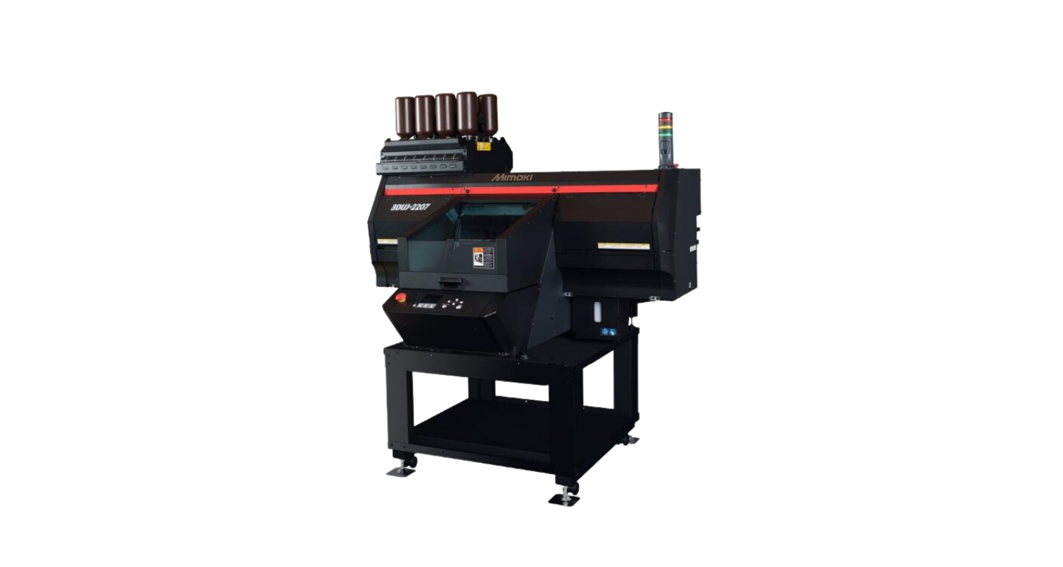 Mimaki 3DUJ-2207 full colour 3D printer shown on its stand