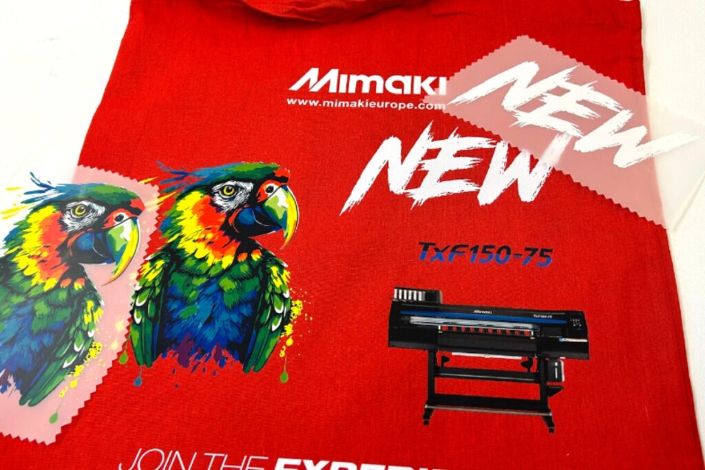 An example of multiple Mimaki DTF printed applications