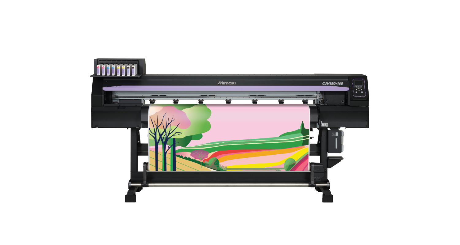 Mimaki CJV150 solvent printer/cutter