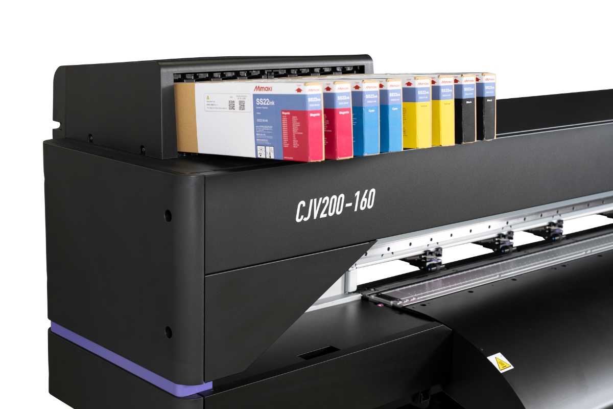 Mimaki CJV200 vinyl printer cutter with SS22 inks