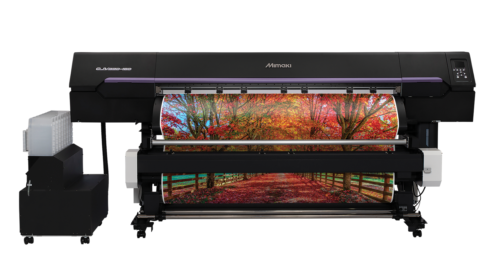 Mimaki CJV330-160 production solvent printer cutter