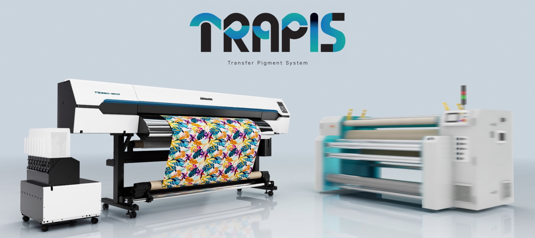 Mimaki’s TRAPIS solution provides a simple, environmentally friendly two-step process, consisting of an inkjet printer and a calender