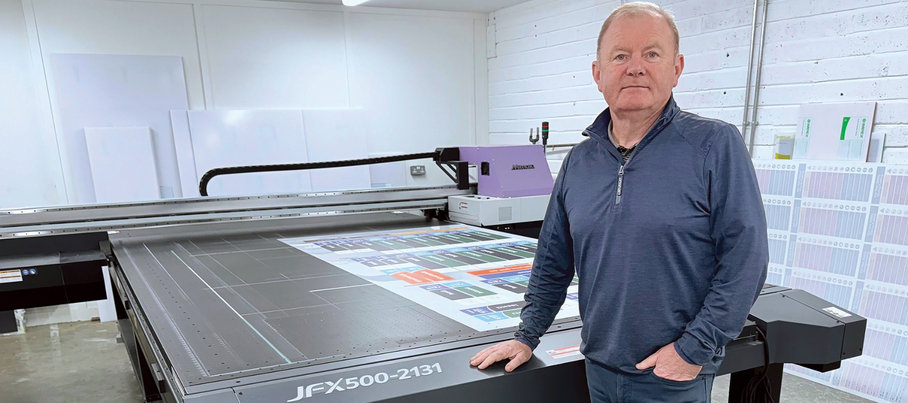 Mimaki JFX500-2131 flatbed UV printer at Prestige Signs