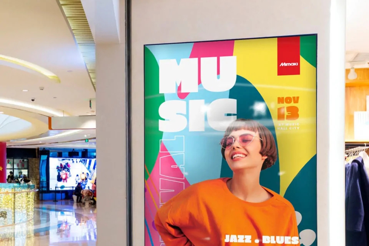 A Mimaki printed backlit retail sign