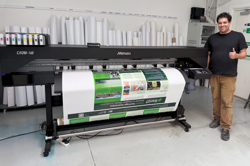 Sign Zone’s Giorgio Parravano with the company’s new Mimaki CJV200-160 printer/cutter