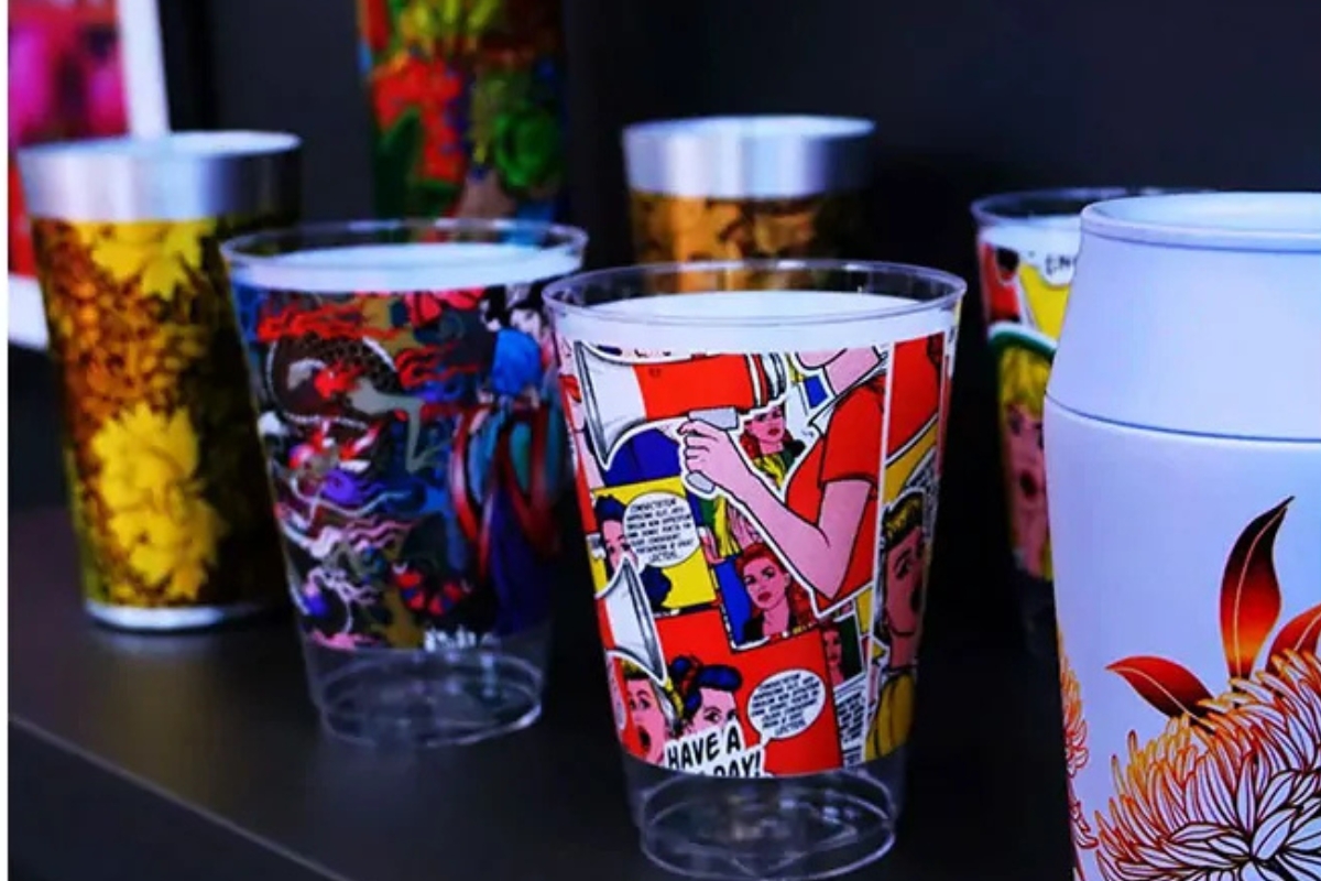 Drinkware produced on the Mimaki UJF Kebab HS