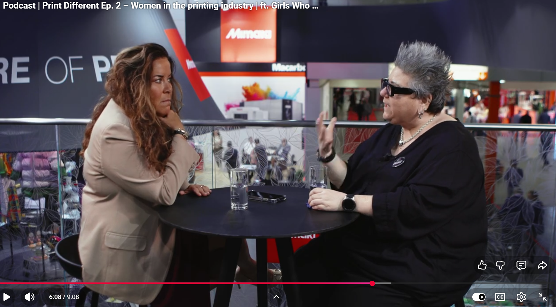 Screenshot from Women in Print podcast episode. international Women's day, empowerment, diversity.