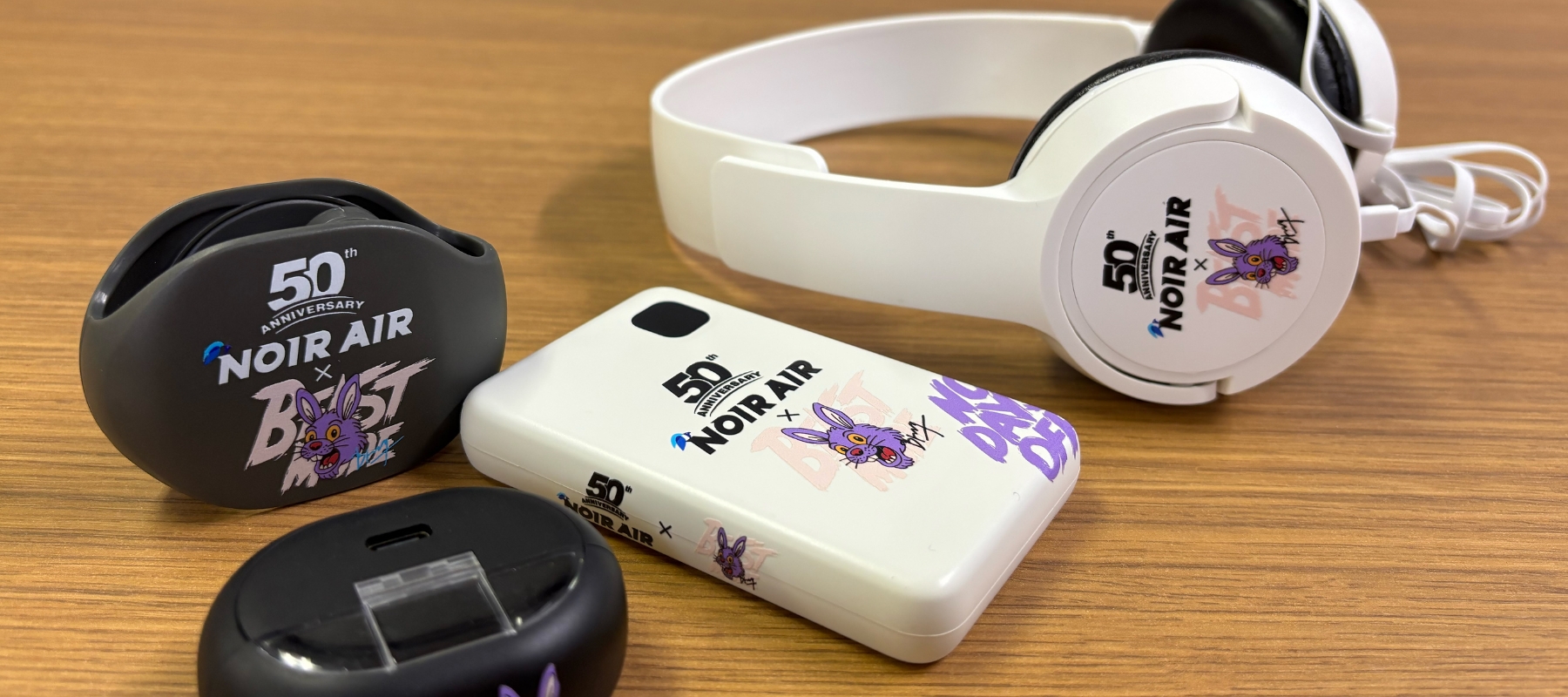 MimakiUV DTF printed headphones and accessories
